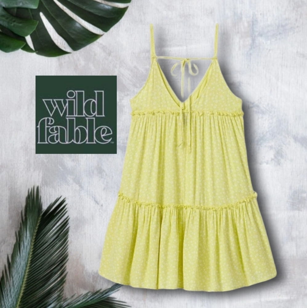 Wild Fable  Floral Print Sleeveless Tiered Swing Dress